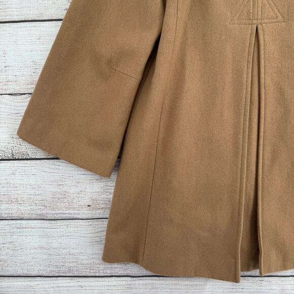 Elvenses Anthropologie Wool Toggle Button Overcoat Womens 0 Camel Brown - Picture 6 of 11
